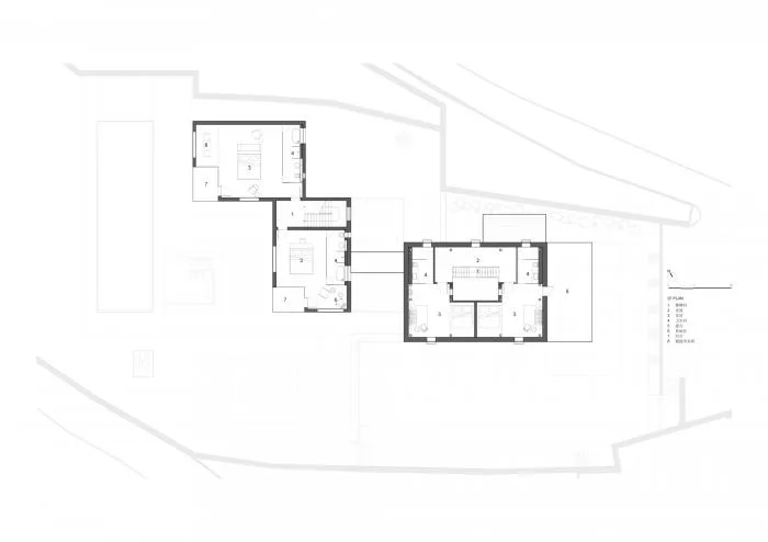 BIM Architecture | Far View of Smoke and Cooking Houses at the Foothills - Hangzhou Youji Boutique Homestay Hotel/Shihe Design Studio