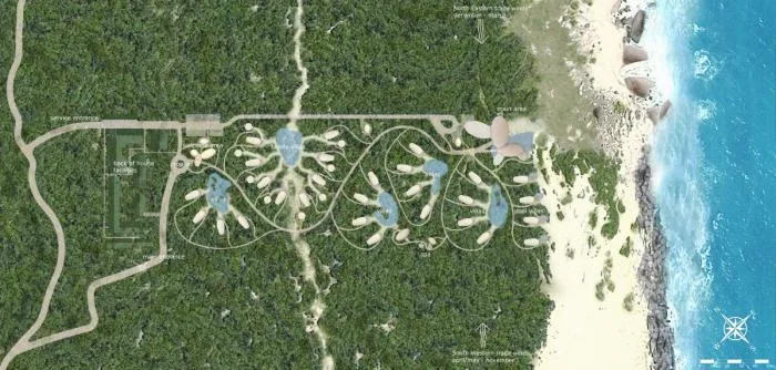 BIM Architecture | Primitive Caves Under Giant Stones on Coastal Beaches: Sri Lanka Tent Hotel/Nomadic Resorts