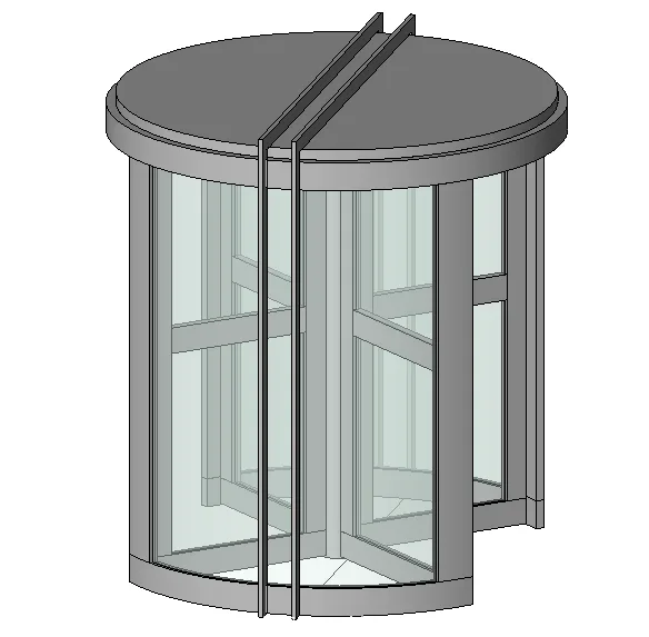 BIM Data | Revit Family Library - Rotating Door.rfa