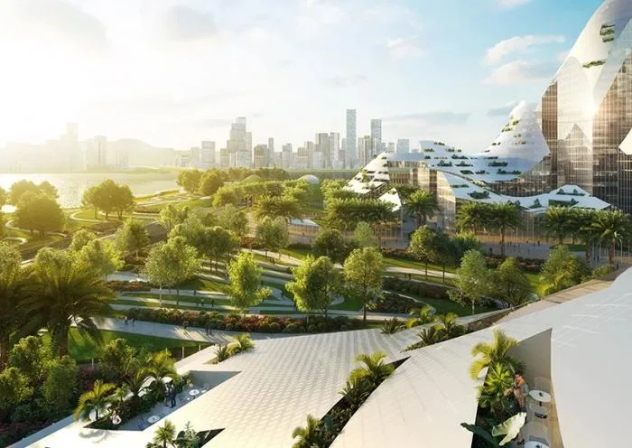BIM Architecture | MVRDV Shenzhen Tencent Park Bidding Proposal - A Rolling Mountain Range