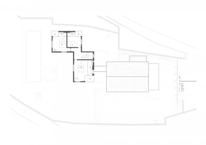 BIM Architecture | Far View of Smoke and Cooking Houses at the Foothills - Hangzhou Youji Boutique Homestay Hotel/Shihe Design Studio