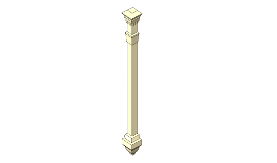 BIM Data: European Suspended Corner Column Revit Family Library