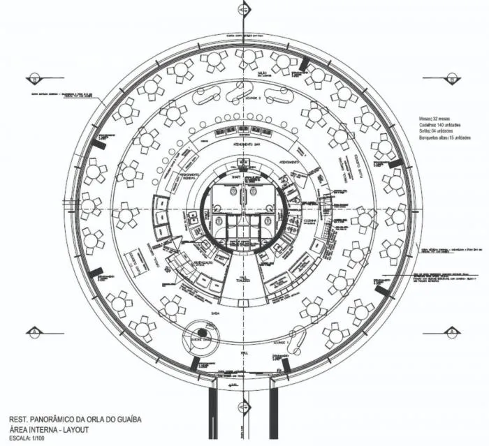 BIM Architecture | 360 ° Panoramic View Food Bar Restaurant