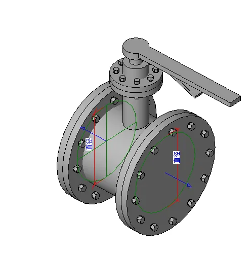 BIM Data | Revit Family Library - Valves _ Signal Butterfly Valves _ Flanged. rfa