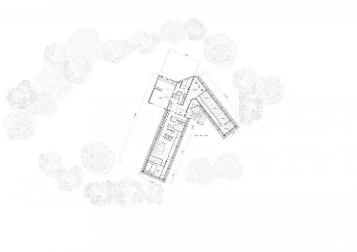 BIM architecture | V-shaped wooden houses embedded in terrain/ADX