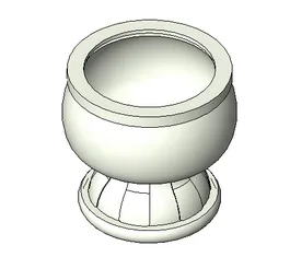 BIM Data: Revit Family Library - LAND Cup-Shaped Pots_001.rfa-BIM WORLD