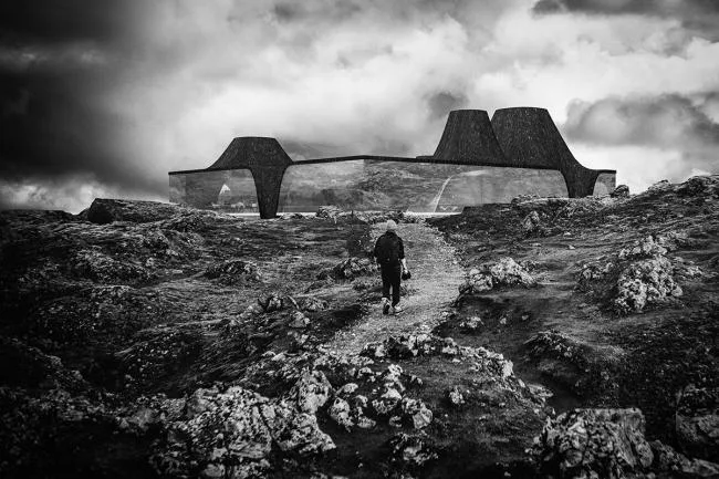 BIM Architecture | Iceland Black Lava Visitor Center Scheme Design