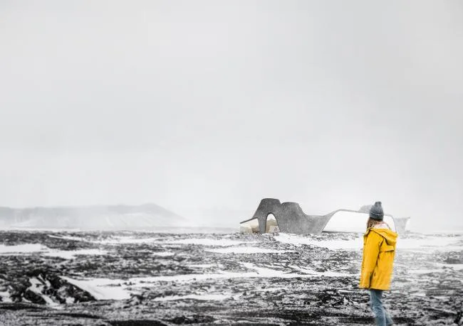 BIM Architecture | Iceland Black Lava Visitor Center Scheme Design