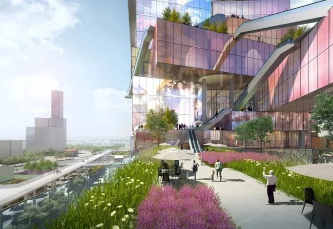 BIM architecture | Taipei Twin Towers with screens all over their height/MVRDV