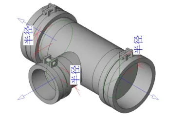 BIM Data: Revit Family Library - Double-Sided Hot-Dip Galvanized Steel Pipe Tee with Clamp Connection.rfa-BIM WORLD