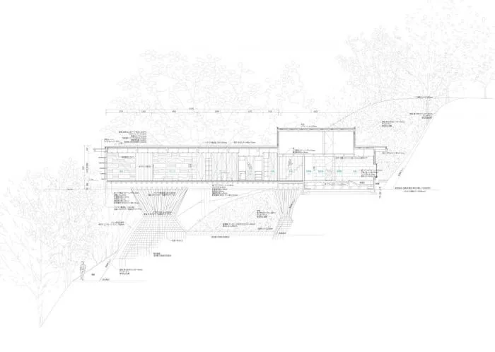 BIM architecture | V-shaped wooden houses embedded in terrain/ADX