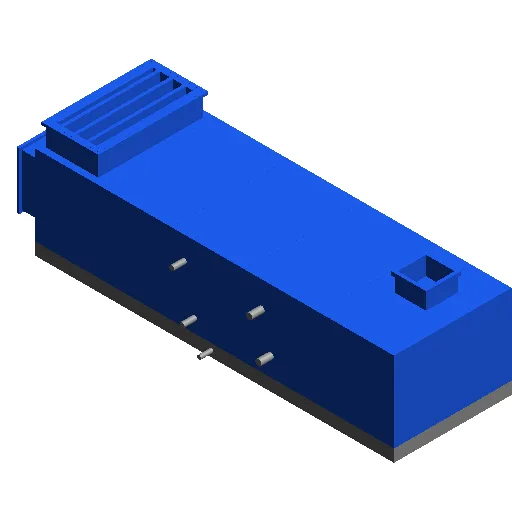 BIM Data: Revit Family Library - M-AHU Horizontal Air Conditioning Unit with Top Inlet and Outlet
