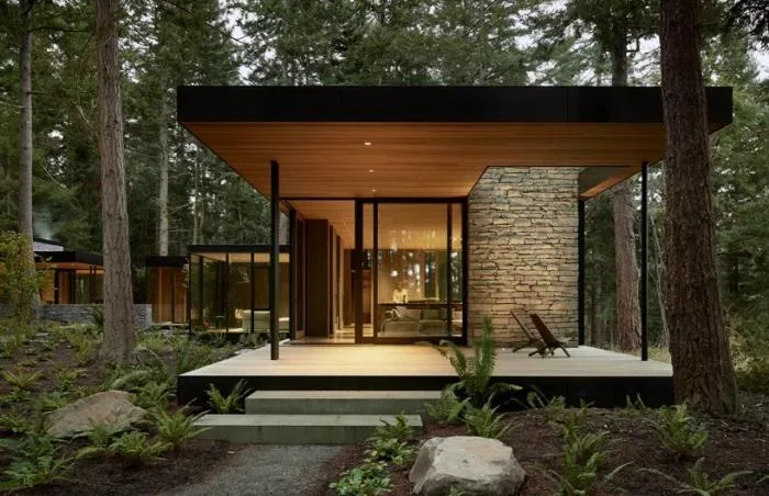 BIM architecture | Farm vacation homes in the forest/mwworks
