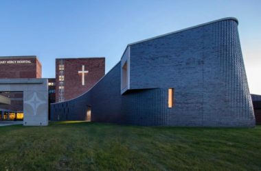 Innovative Rotating 'Woven' Brick Sculpture at St. Mary's Church by PLY+-BIM WORLD
