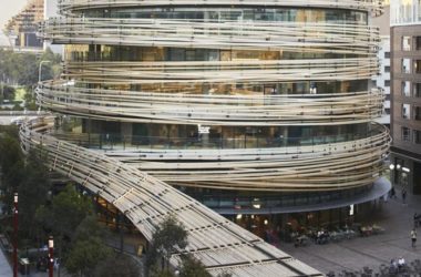 BIM Architecture: Sculptural Design with Curved Wooden Screens at Sydney Stock Exchange by Kengo Kuma Urban Design Firm-BIM WORLD