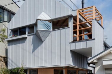 BIM Architecture: The Kobe 'Hat Box' Home Featuring a 45-Degree Rotated Flat Design-BIM WORLD