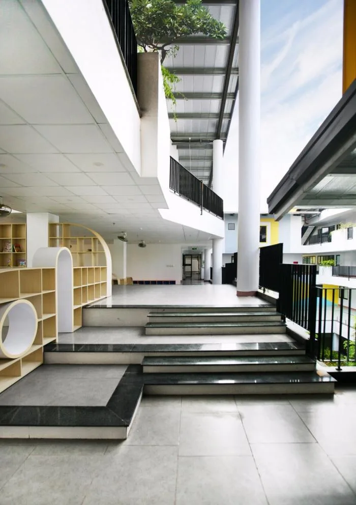 BIM Architecture | Colorful, Interlocking Hillside Kindergarten