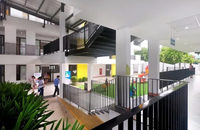 BIM Architecture | Colorful, Interlocking Hillside Kindergarten
