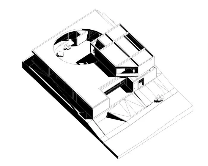 BIM Architecture | Garden style Residence with Square and Circle Creation: Cauman's Home/Est ú dio BRA