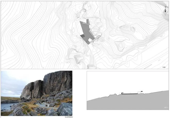 BIM Architecture | Watching the Sea on Folding Concrete: Tourist Center on Chaotic Rock Layers/MORFEUS Arkitekter