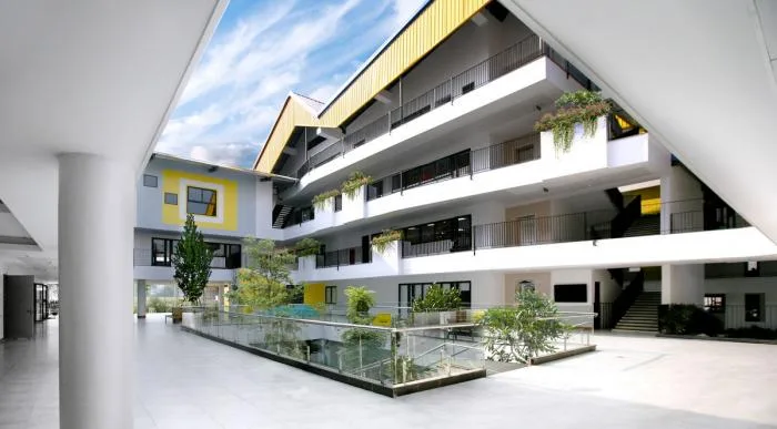 BIM Architecture | Colorful, Interlocking Hillside Kindergarten
