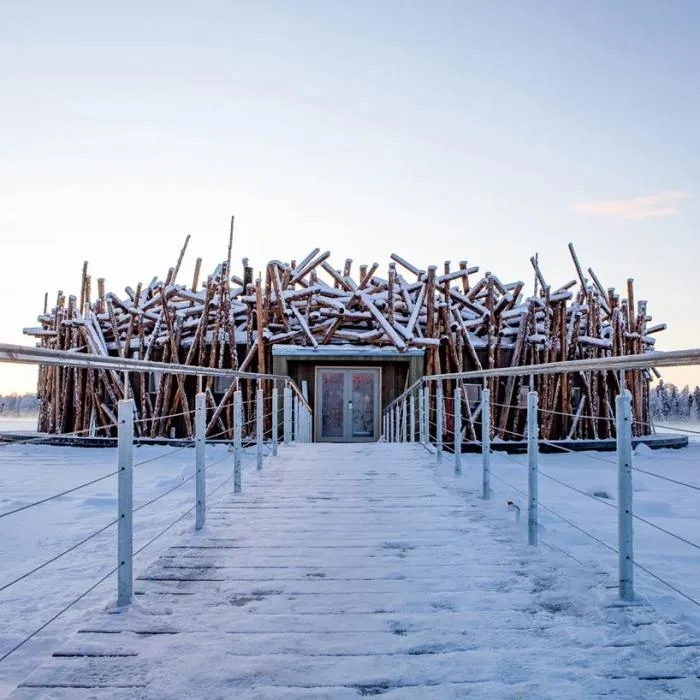 BIM Architecture | Floating Spa Hotel on the Lule River: 'Arctic Bath'