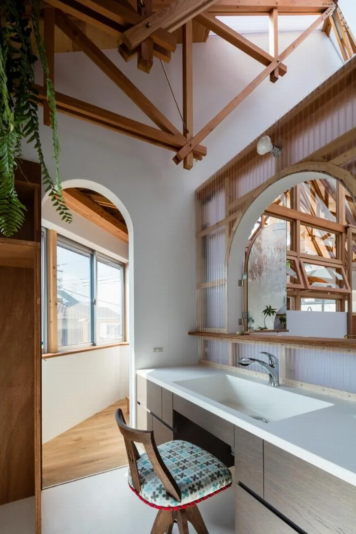 BIM Architecture | Kobe 'Hat Box' Home, a 45 degree rotated flat surface