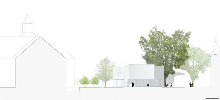 BIM Architecture | Integrating Classical and Mischievous Flying - Tourist Center Embracing Old Trees/MoDusArchitects