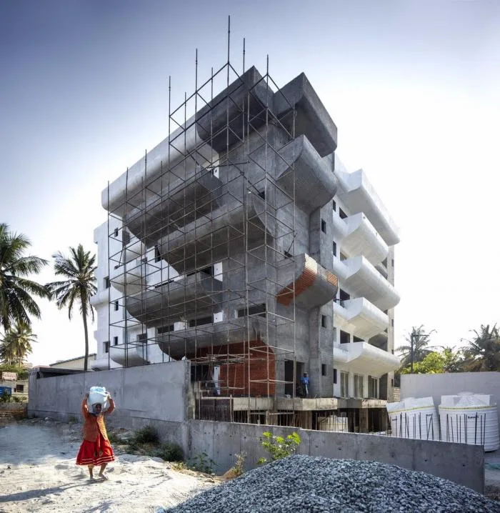 BIM Architecture | Dynamic Sculptures: The Purple Ink Studio at India's Forest Apartments