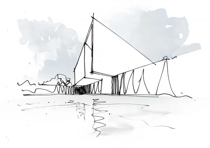 BIM Architecture | New Business Card of Urban Waterfront - Interpretation of Hefei Huichuang Junbo Project Experience Area/Shanghai Tianhua Architectural Design