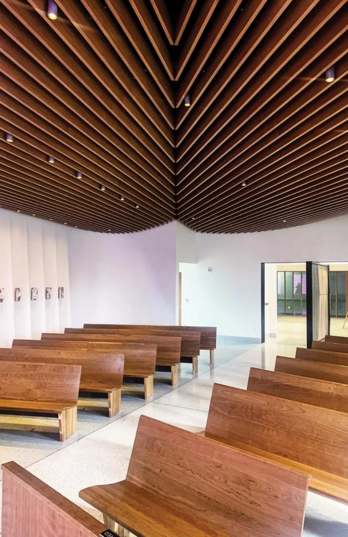 BIM architecture | Rotating 'woven' brick sculpture: St. Mary's Church/PLY+