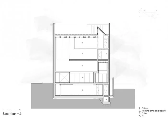 BIM Architecture | Abstract Geometric Space of Concrete Construction: Atelier 11 Office Building/Atelier 11