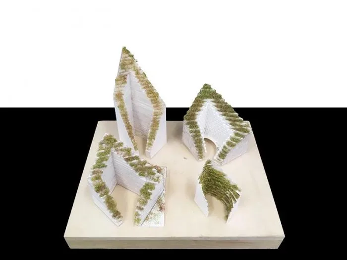 BIM Architecture | Green Plants Climb the 'Peaks' - Ekspozita Building in Albania/Mario Cucinella