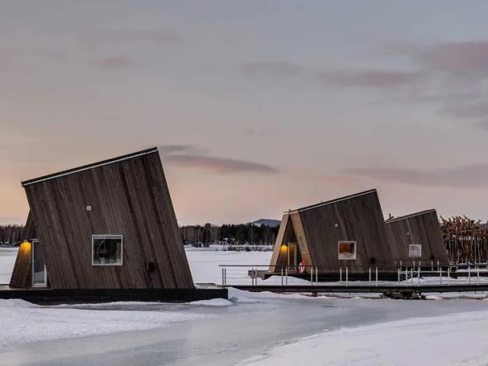 BIM Architecture | Floating Spa Hotel on the Lule River: 'Arctic Bath'
