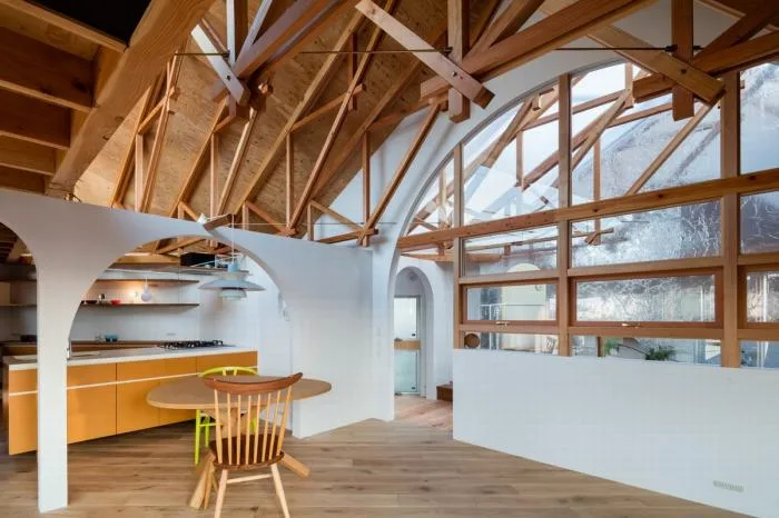 BIM Architecture | Kobe 'Hat Box' Home, a 45 degree rotated flat surface