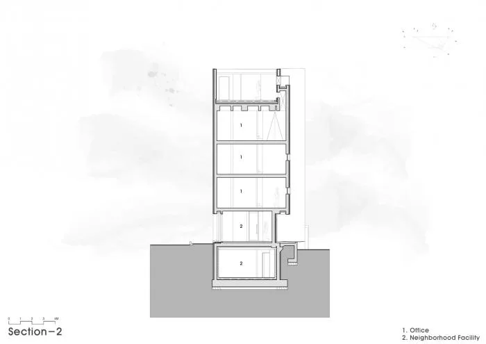 BIM Architecture | Abstract Geometric Space of Concrete Construction: Atelier 11 Office Building/Atelier 11