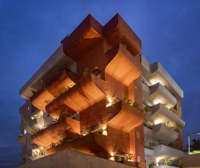 BIM Architecture | Dynamic Sculptures: The Purple Ink Studio at India's Forest Apartments