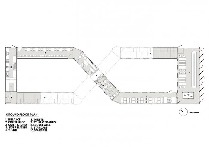 BIM Architecture | Infinite Symbol "∞": Grand Noida Coffee Bar and Student Center/RJDL