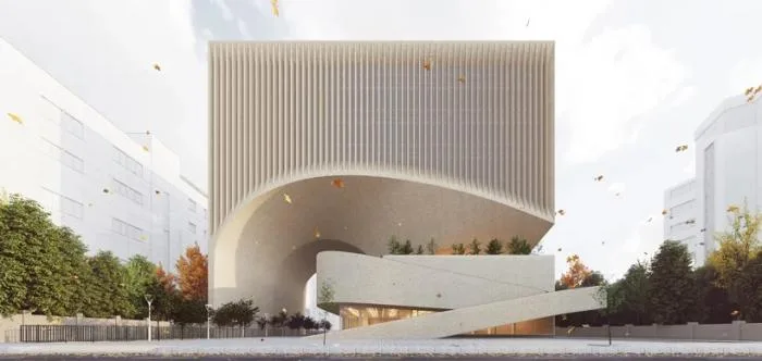 BIM Architecture | Curved and Dynamic, Immortal Sculpture: Mashhad Construction Engineering Organization Headquarters/Nextoffice