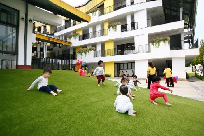 BIM Architecture | Colorful, Interlocking Hillside Kindergarten