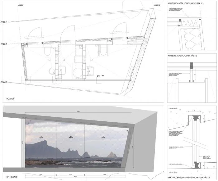 BIM Architecture | Watching the Sea on Folding Concrete: Tourist Center on Chaotic Rock Layers/MORFEUS Arkitekter