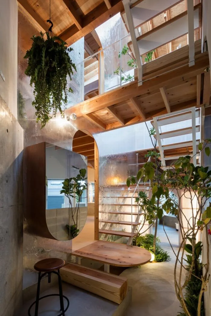 BIM Architecture | Kobe 'Hat Box' Home, a 45 degree rotated flat surface