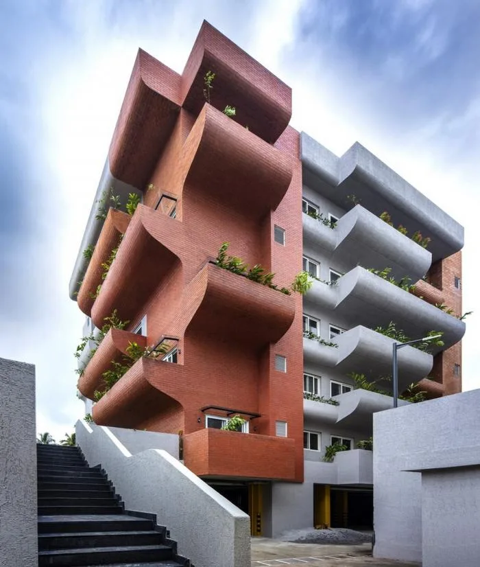 BIM Architecture | Dynamic Sculptures: The Purple Ink Studio at India's Forest Apartments