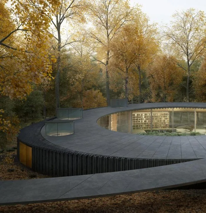 BIM Architecture | The 'Bird's Nest' hovering in the forest: Long Island Wooden House 2.0/Marchi Architects