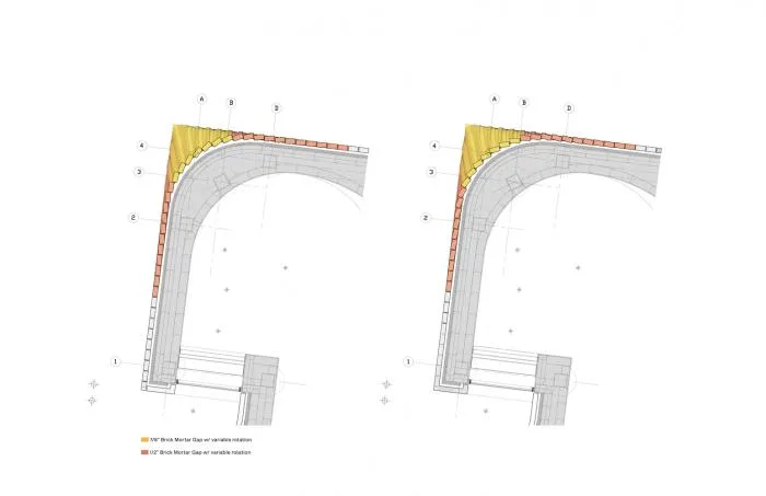 BIM architecture | Rotating 'woven' brick sculpture: St. Mary's Church/PLY+