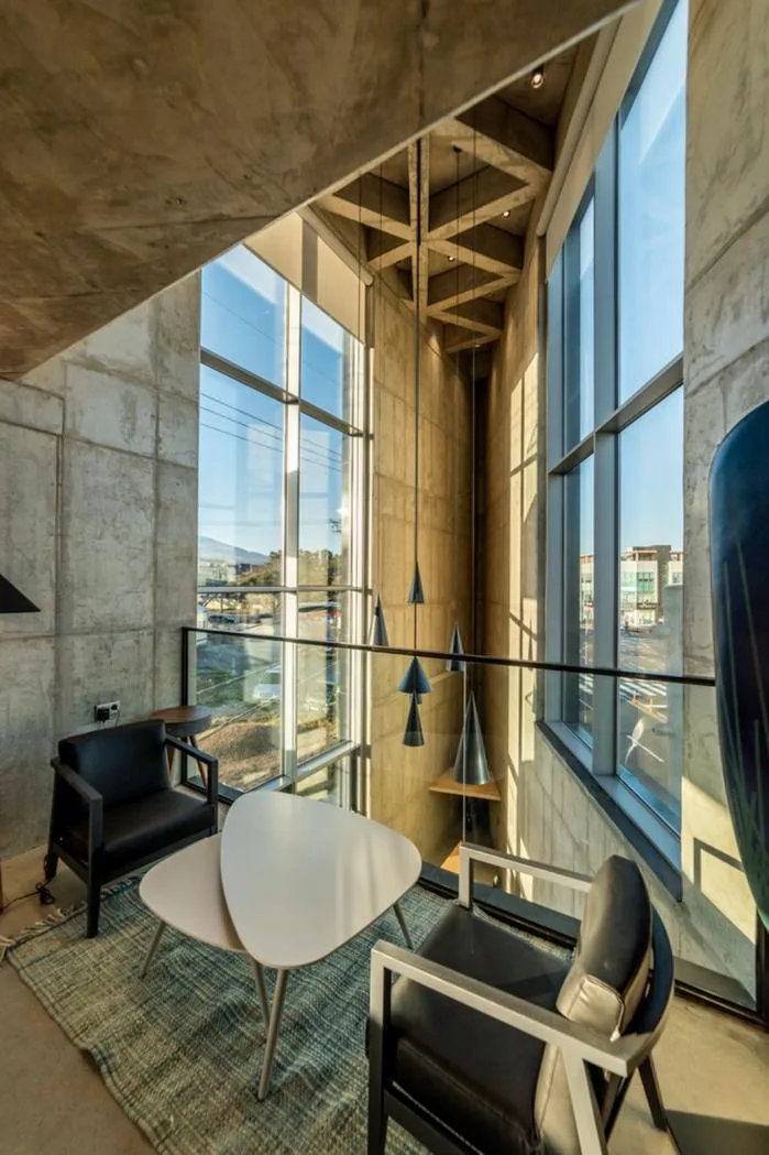 BIM Architecture | Abstract Geometric Space of Concrete Construction: Atelier 11 Office Building/Atelier 11