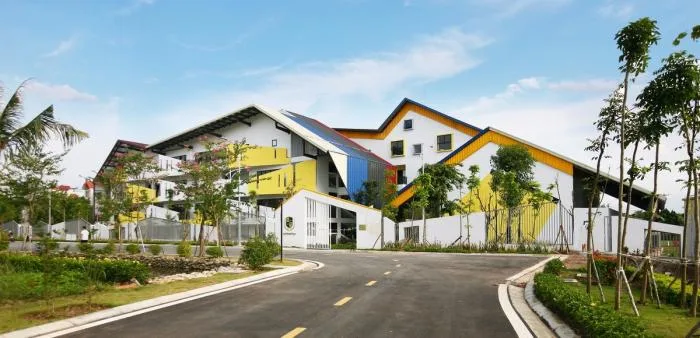 BIM Architecture | Colorful, Interlocking Hillside Kindergarten