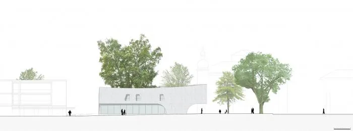 BIM Architecture | Integrating Classical and Mischievous Flying - Tourist Center Embracing Old Trees/MoDusArchitects