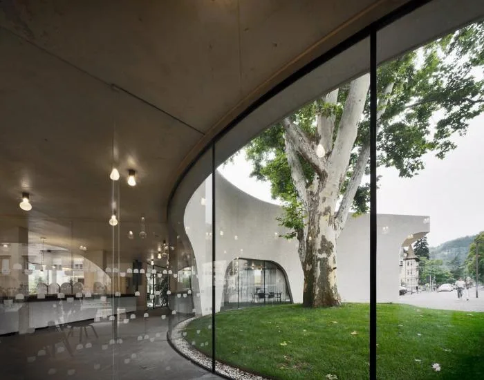 BIM Architecture | Integrating Classical and Mischievous Flying - Tourist Center Embracing Old Trees/MoDusArchitects