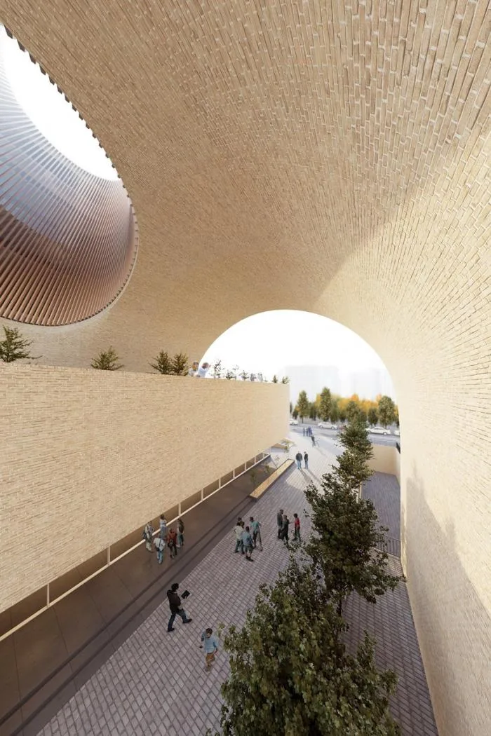 BIM Architecture | Curved and Dynamic, Immortal Sculpture: Mashhad Construction Engineering Organization Headquarters/Nextoffice